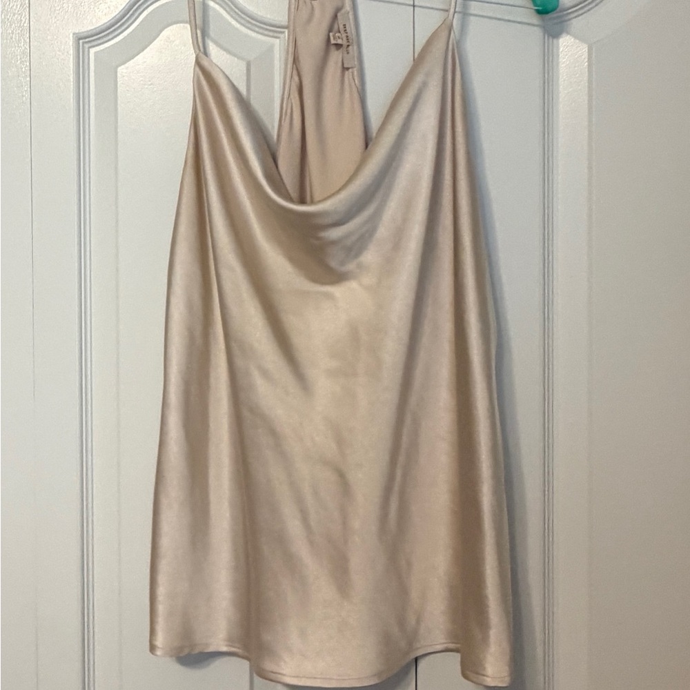 Skies Are Blue Cream Satin Camisole